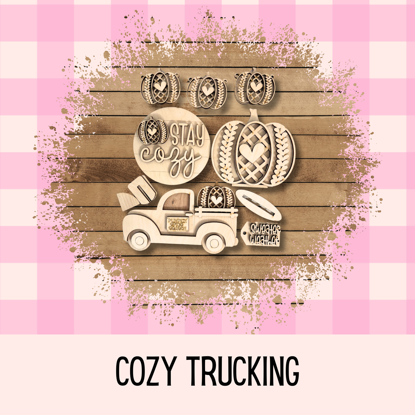 Cozy TruckingTray Set| Fall| DIY Wood Kit