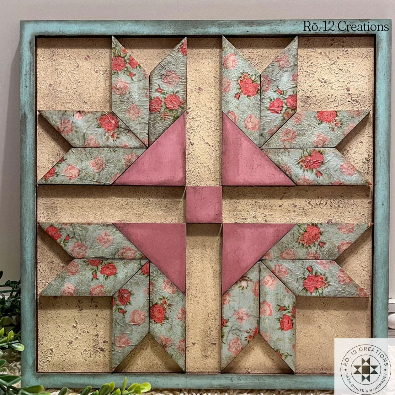 Four Corners Flower Quilt Block | Barn Quilts Inspired by Jamie