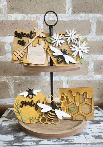 Honey Bee Tiered Decor Set | DIY Decor Set