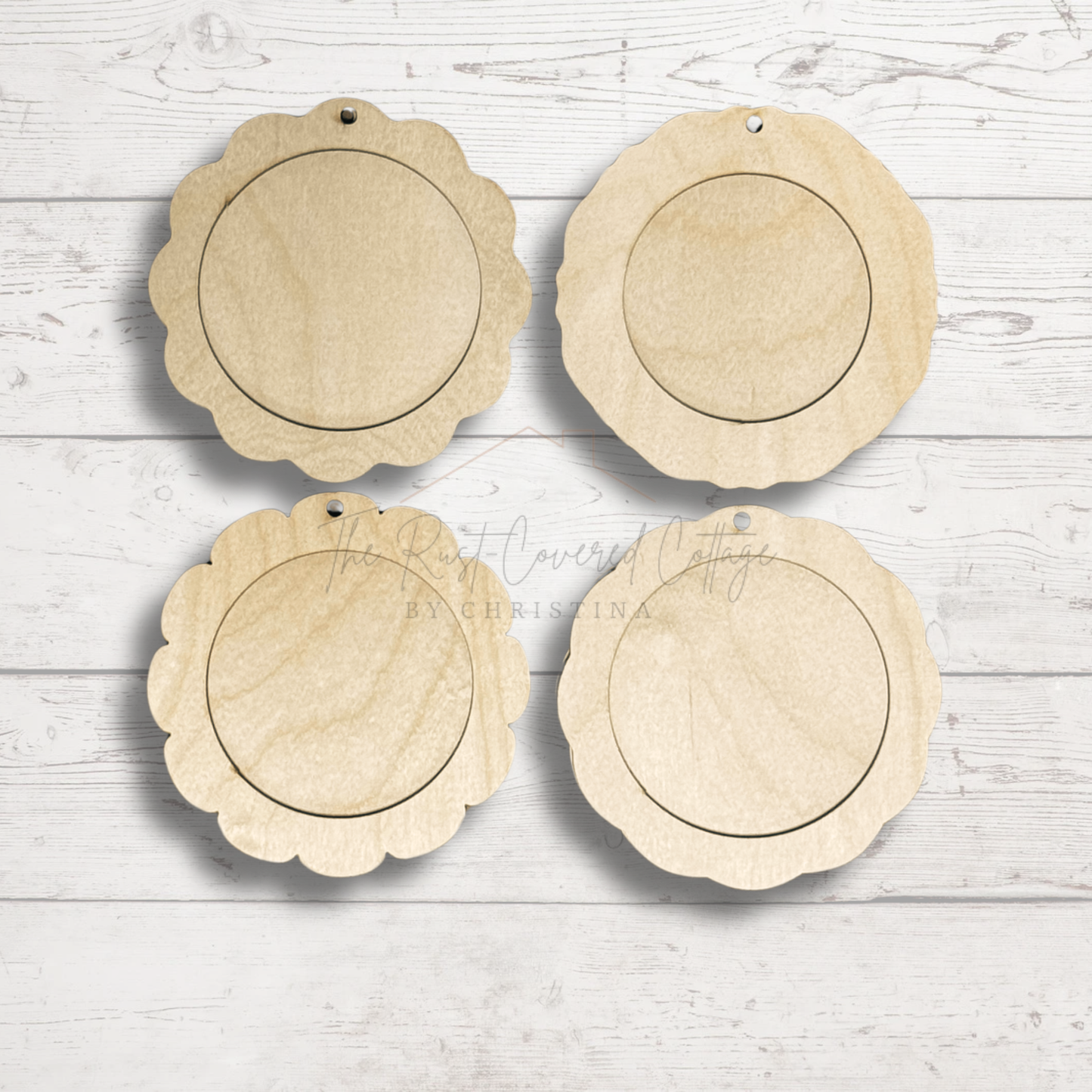 Antique Layered Ornaments DIY Wood Kit | Vintage Christmas Craft | 4.5" Laser Cut Birch