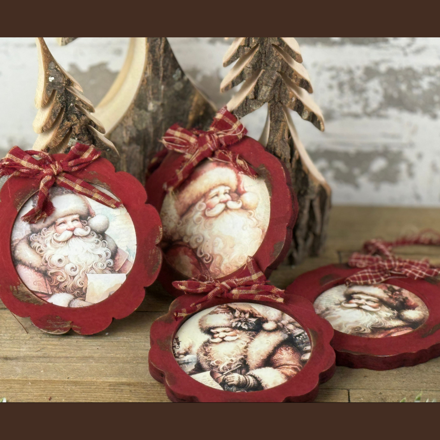 Antique Layered Ornaments DIY Wood Kit | Vintage Christmas Craft | 4.5" Laser Cut Birch