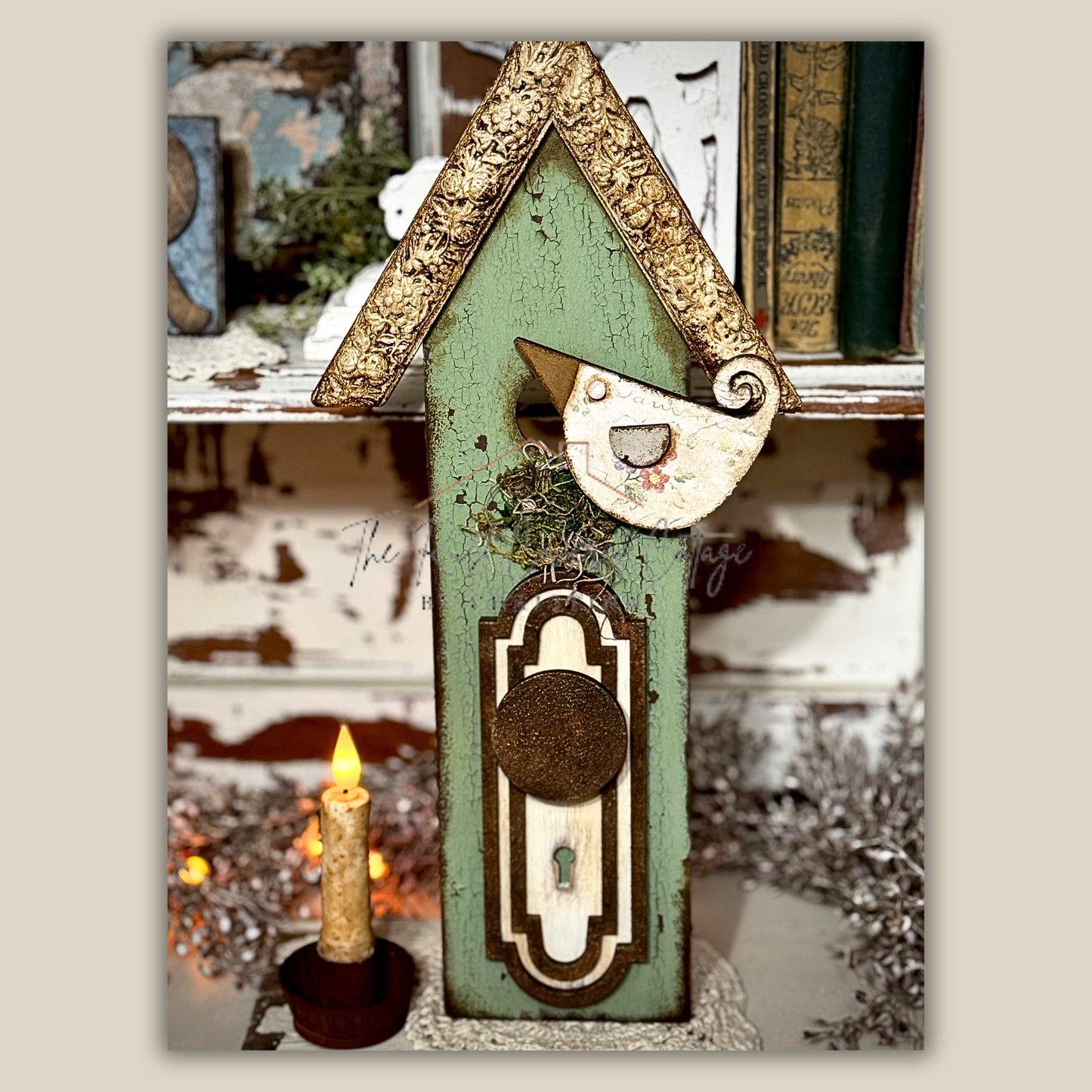 Birdhouse with Doorknob | 16” Laser Cut Wood Kit