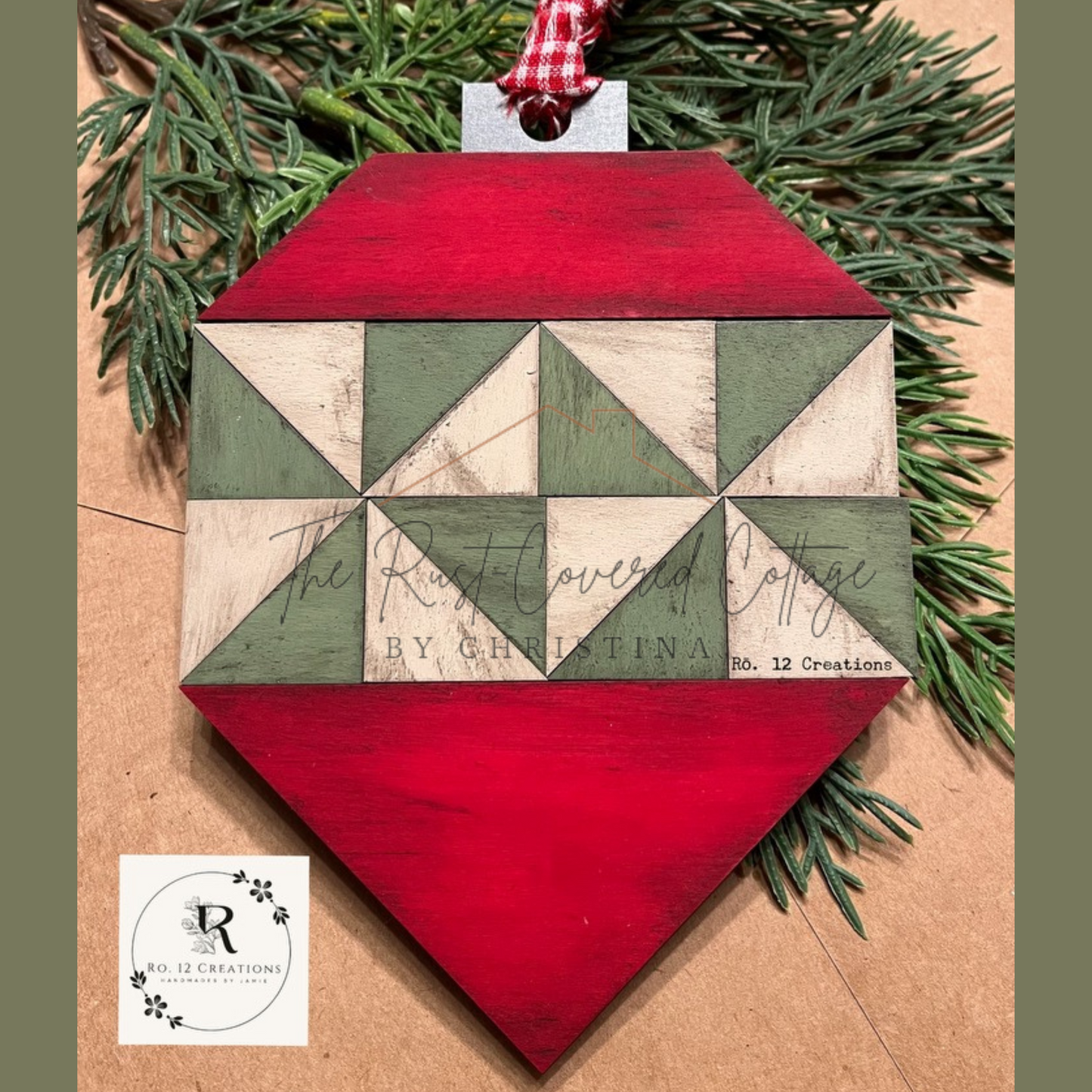 Christmas Barn Quilt Ornies - Set 1 | DIY Wood Ornament Kit