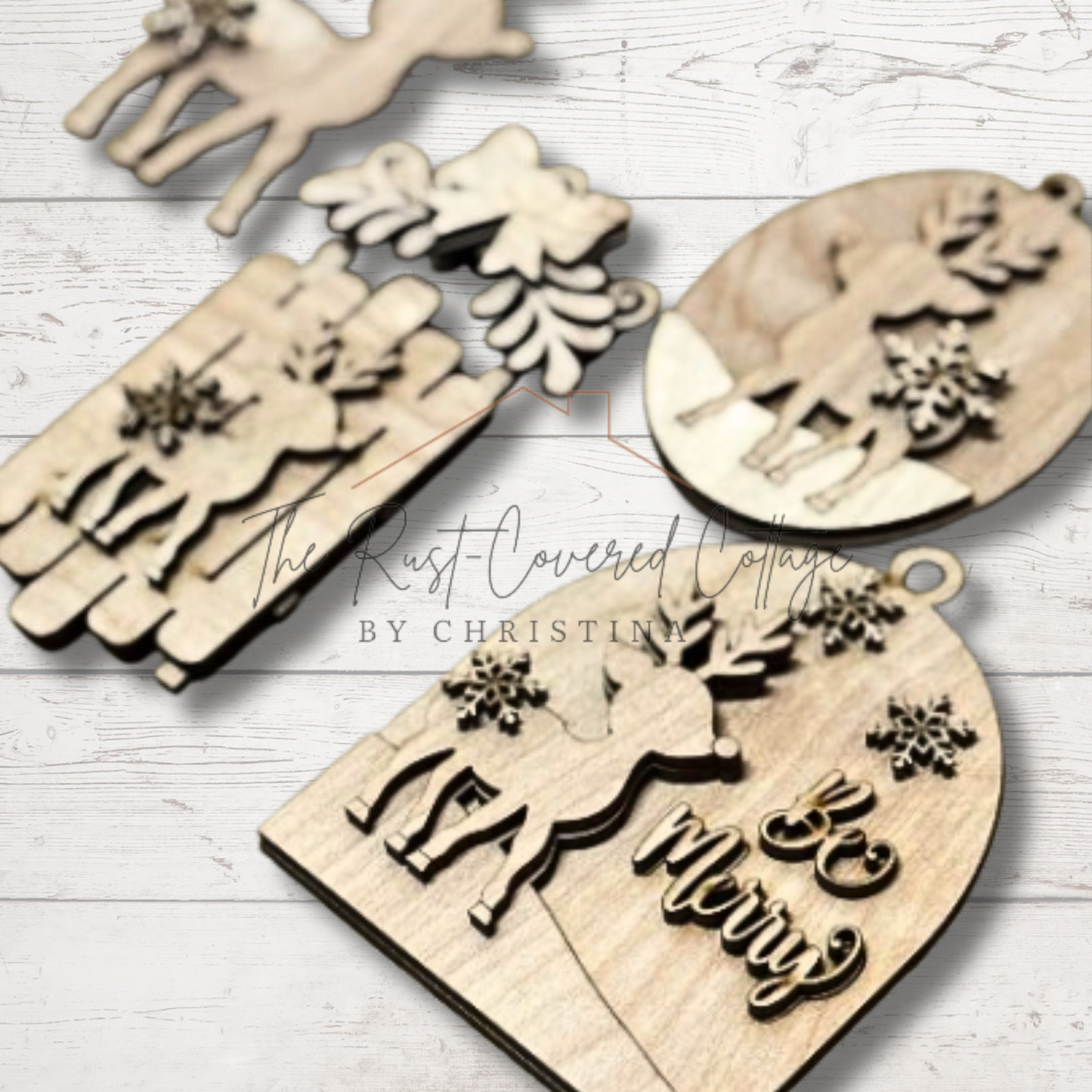 Be Merry Reindeer Ornament Set | DIY | Holiday