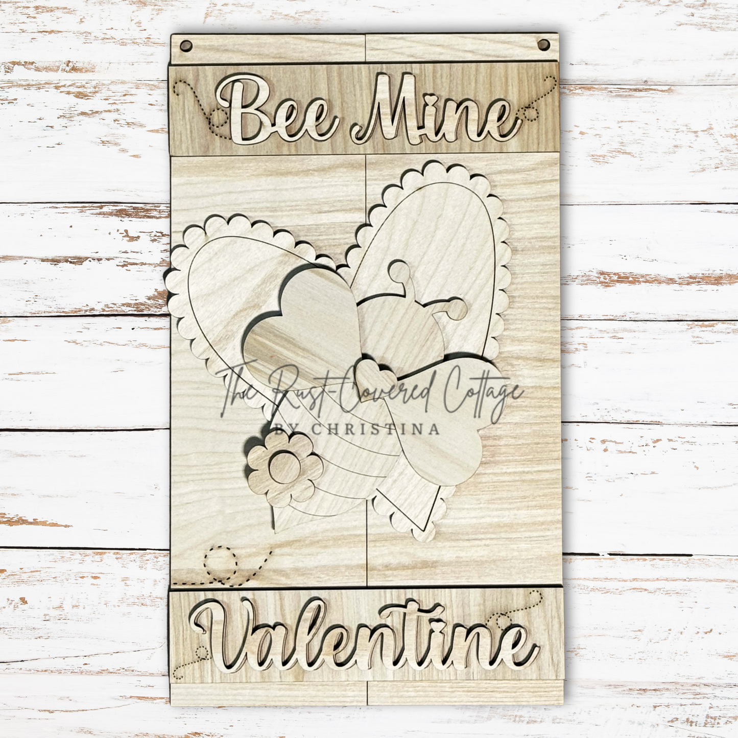 Bee Mine Pallet Sign – DIY Wood Kit – Laser Cut 1/4" Birch – 14" x 8"