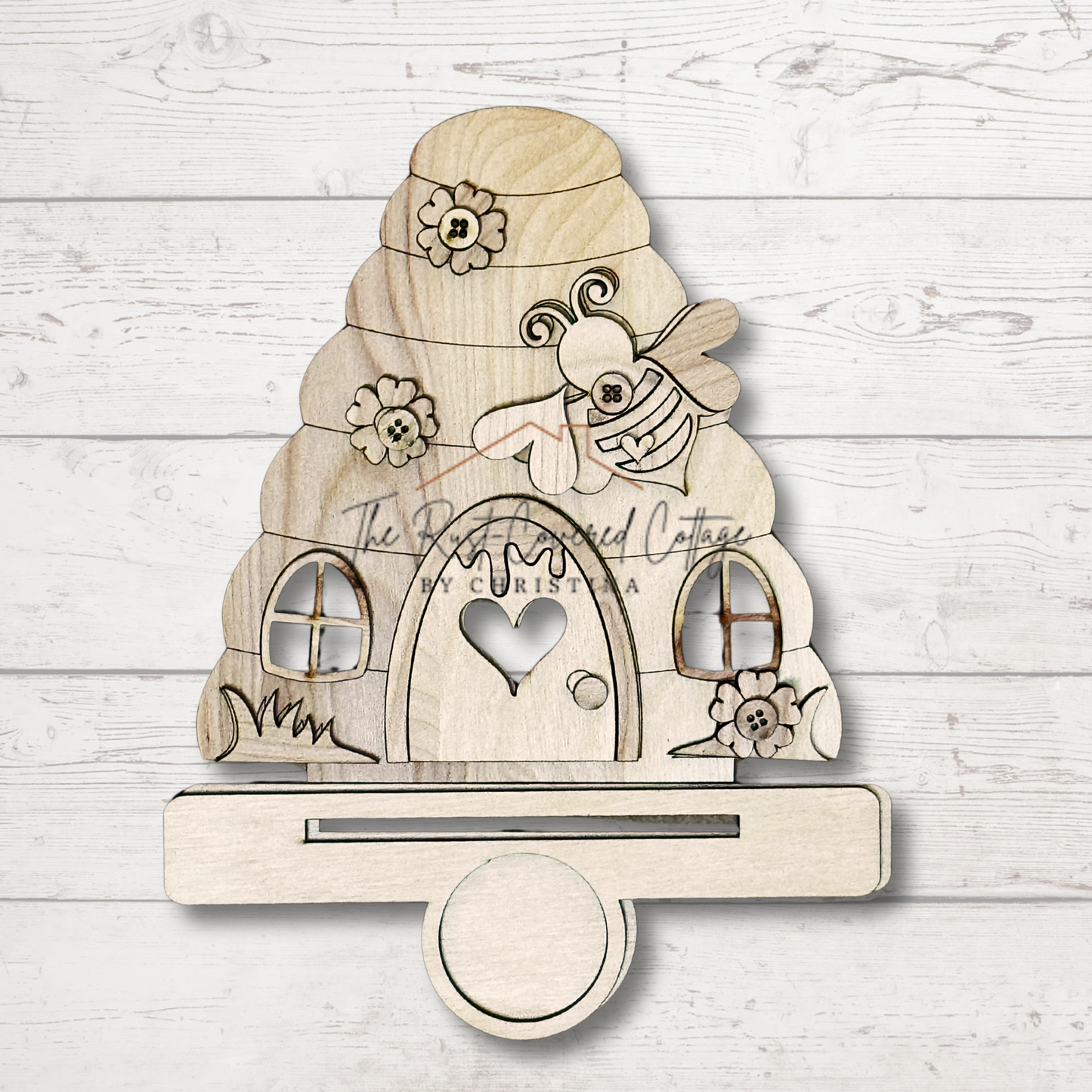 Honey Bee Shelf Sitter Trio – DIY Wood Kit Set, Laser Cut 1/4" Birch