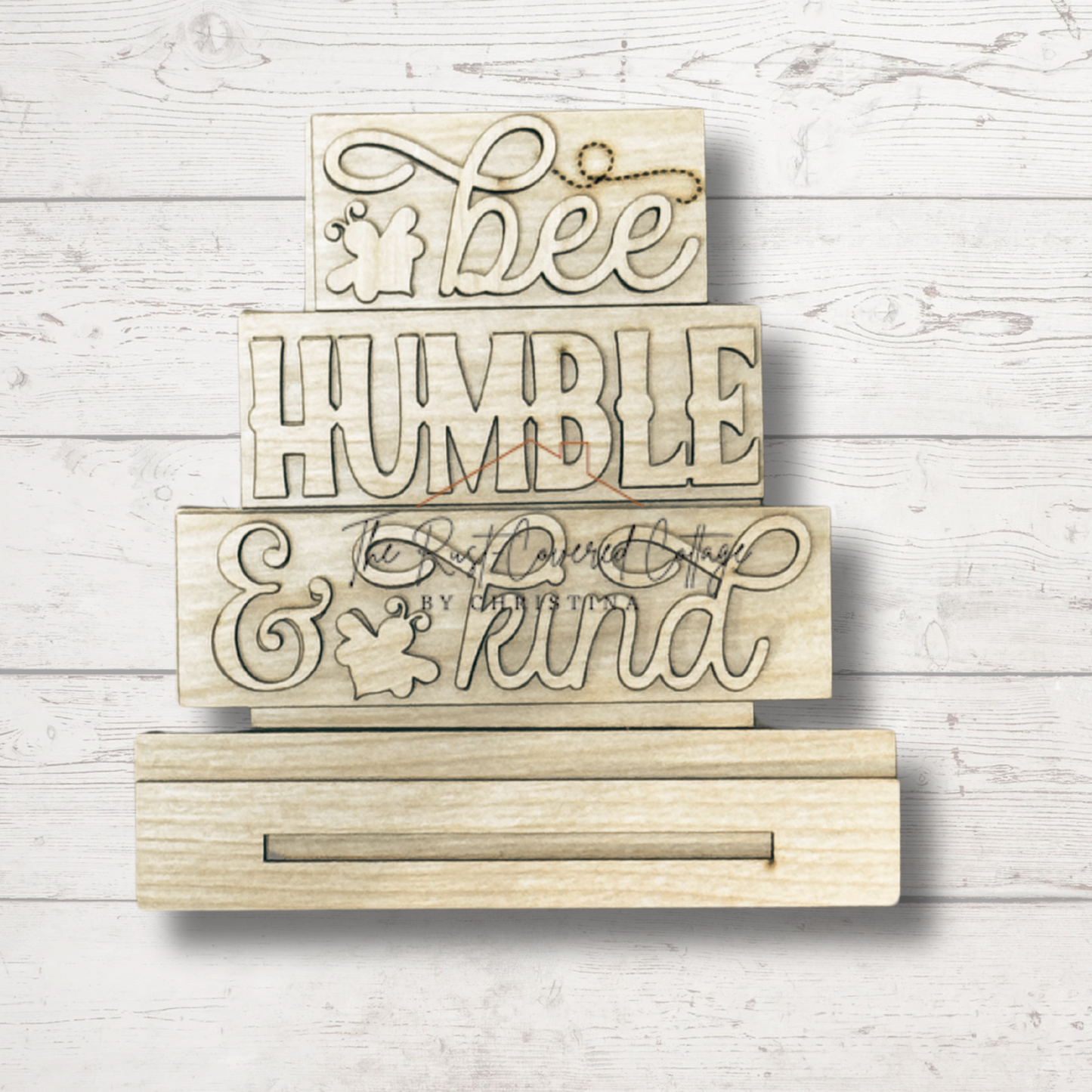 Honey Bee Shelf Sitter Trio – DIY Wood Kit Set, Laser Cut 1/4" Birch