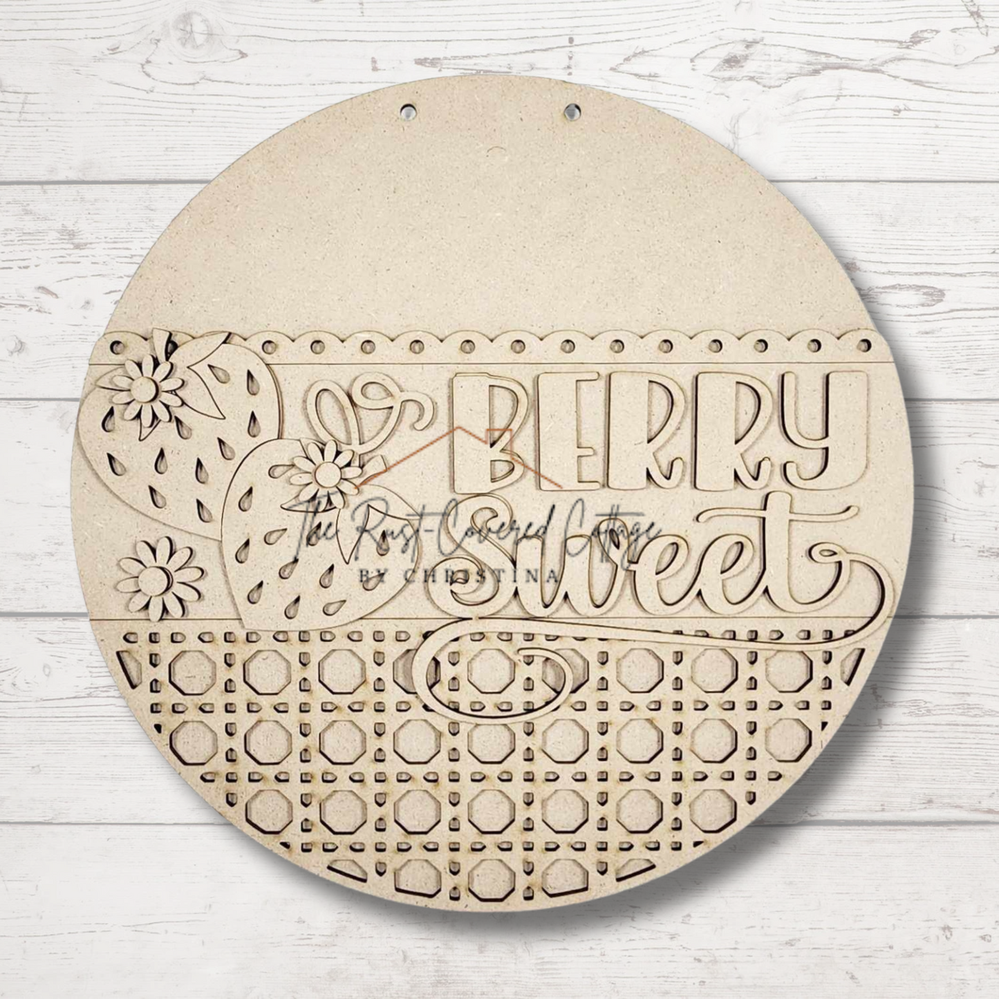 Berry Sweet Round | Laser Cut DIY Wood Kit (10.5" or 15")