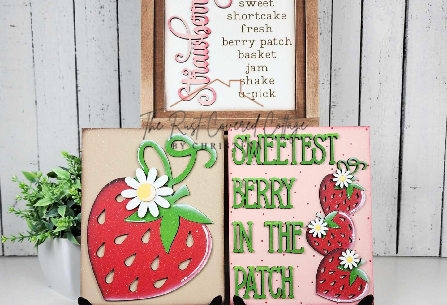 Berry Sweet Sign Trio | Laser Cut DIY Mini Sign Kit