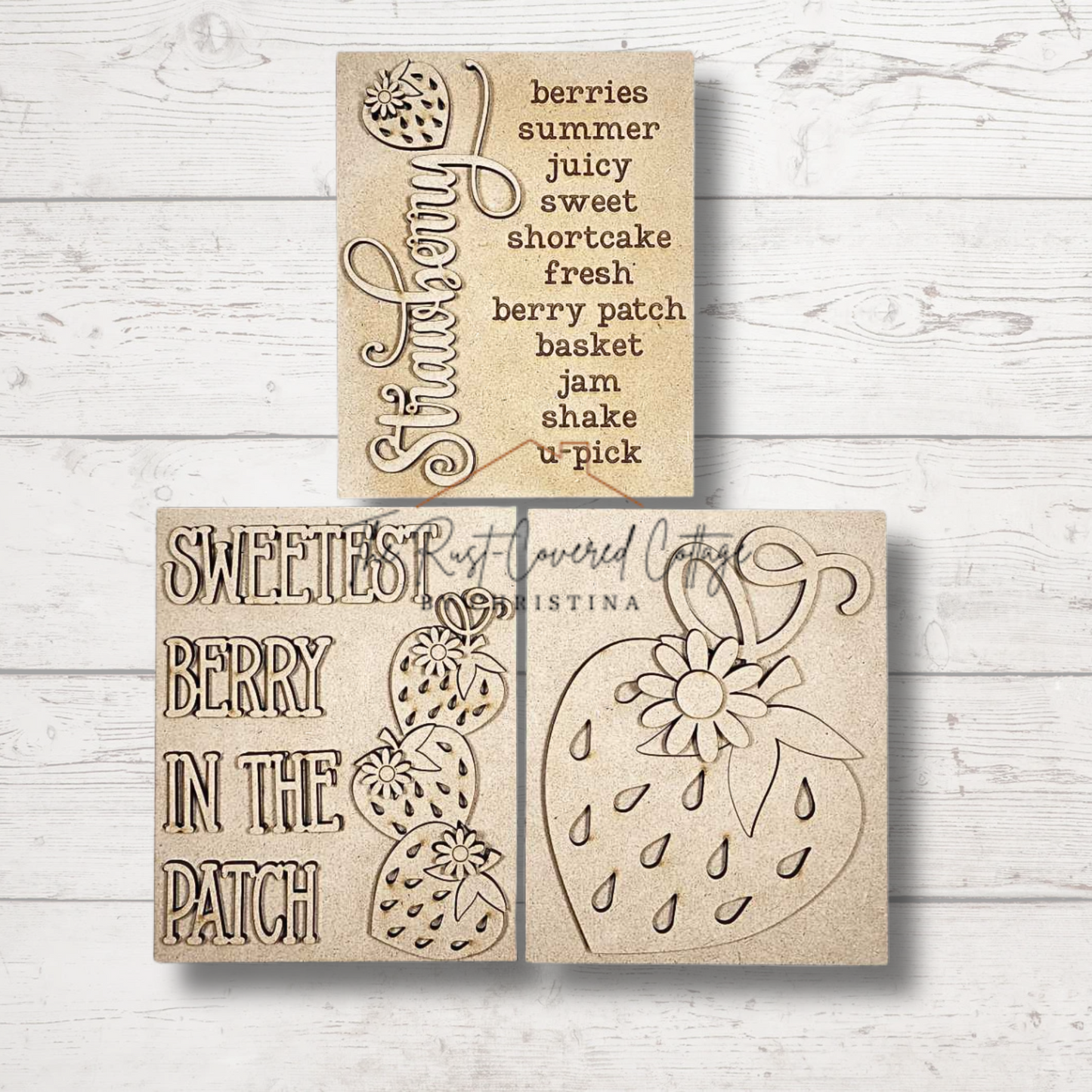Berry Sweet Sign Trio | Laser Cut DIY Mini Sign Kit