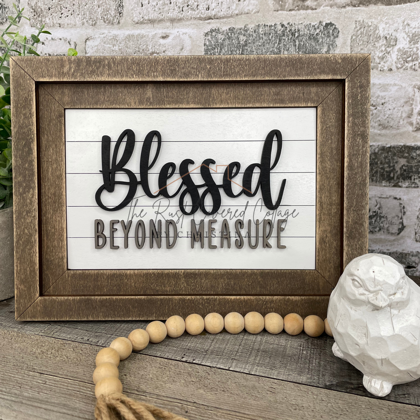 Blessed Beyond Measure Sign Insert – Laser Cut 1/4" Birch for Chunky Farmhouse Frame