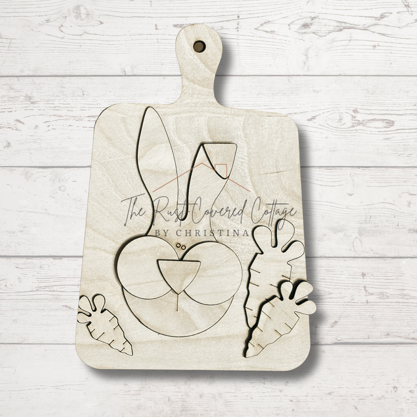Bunny Board DIY Wood Kit | Easter Bunny Craft | Laser Cut 1/4" Birch