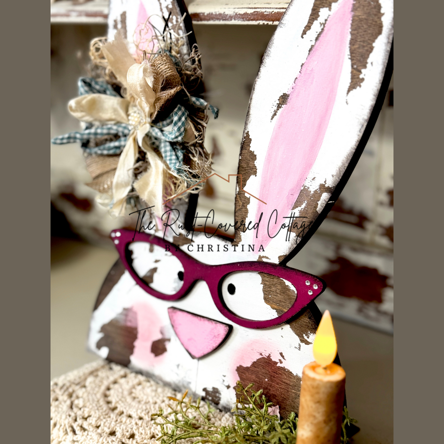Bunny With Glasses- Finished | Home Decor