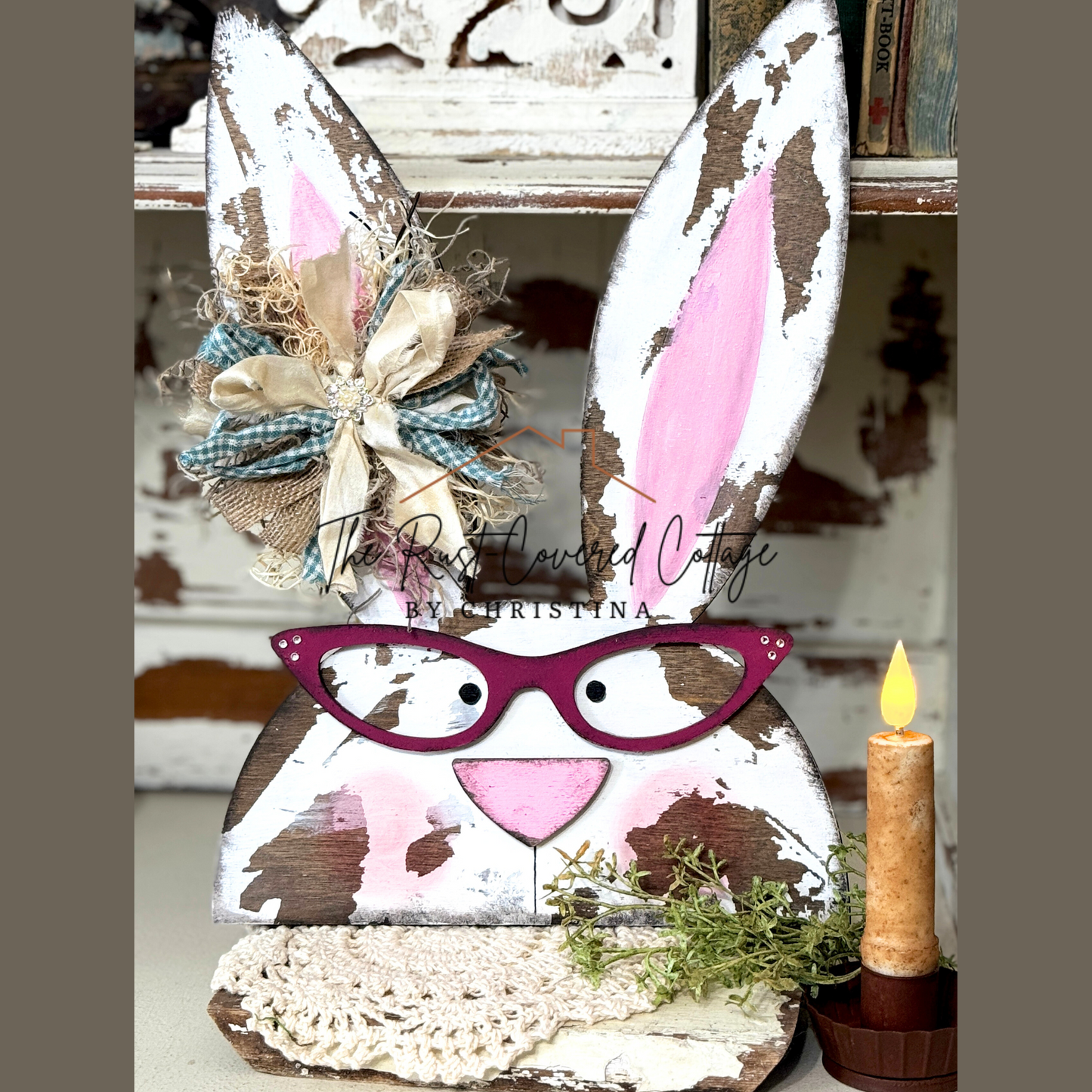 Bunny With Glasses- Finished | Home Decor