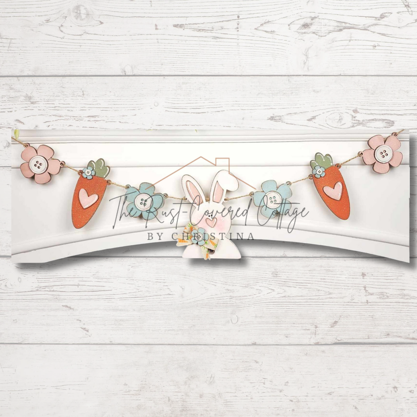Bunny & Carrot Easter Banner Wood Kit