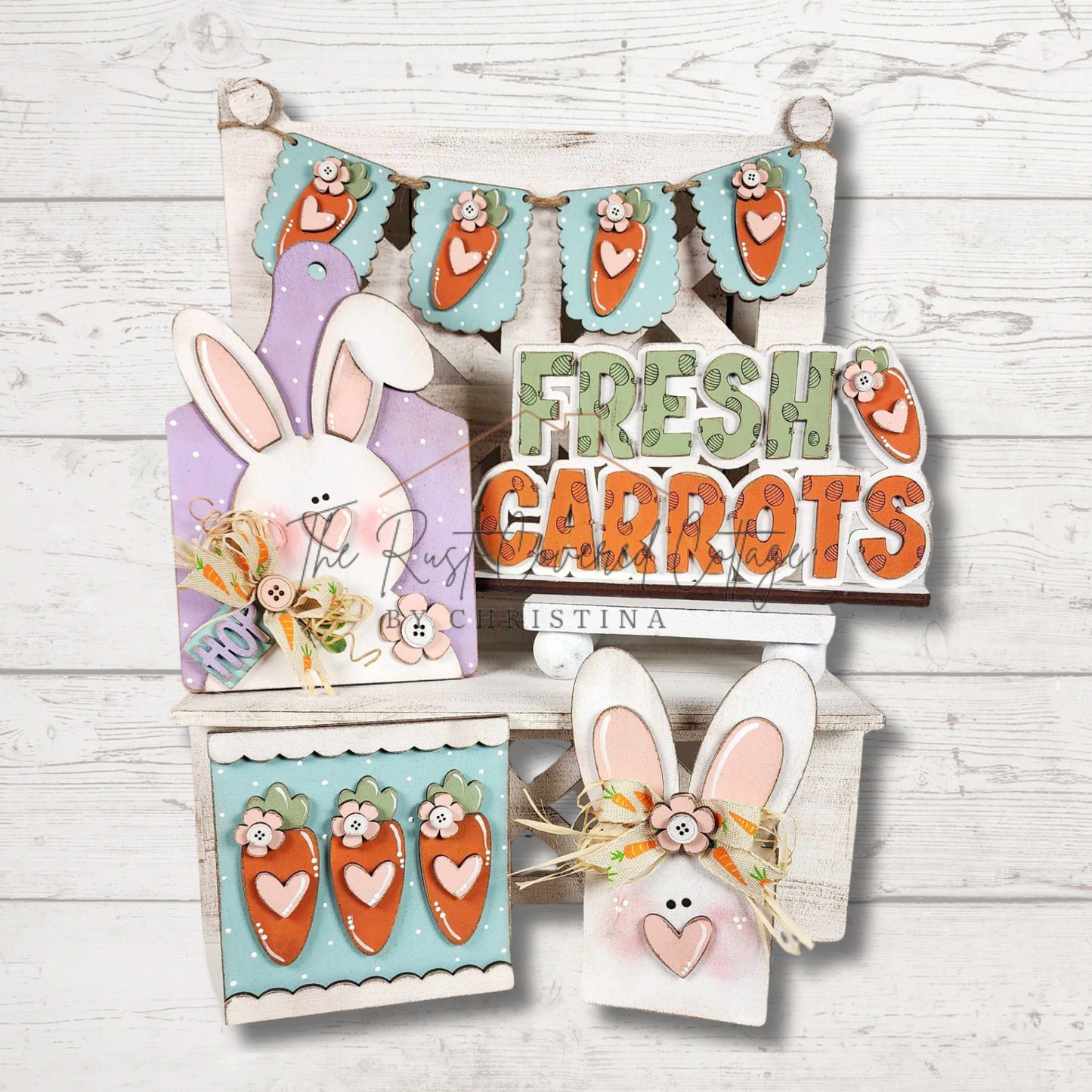 Fresh Carrots Bunny Decor Set
