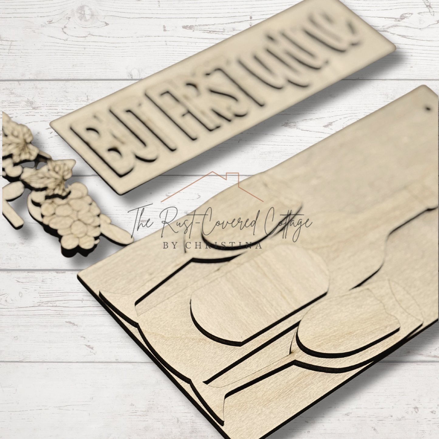 But First Wine Interchangeable Sign - Unfinished DIY Wood Kit
