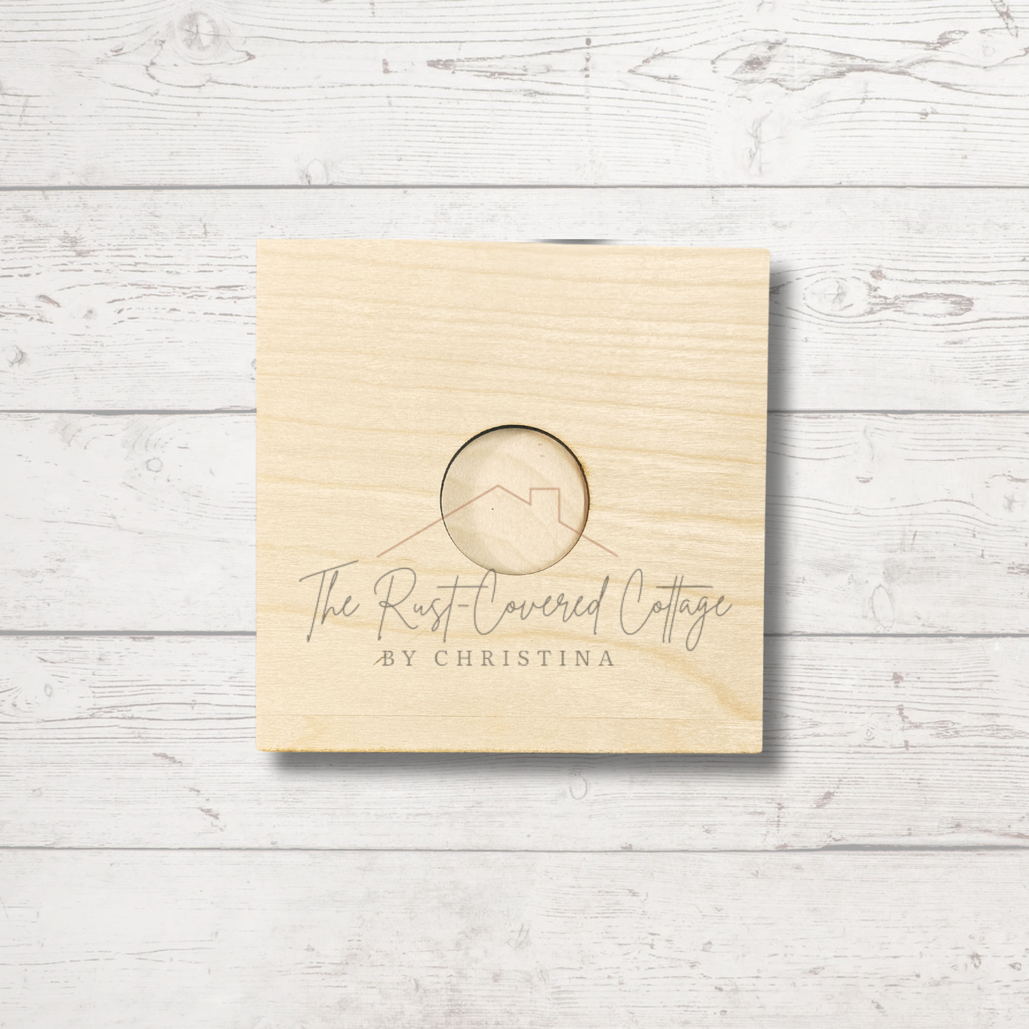 Tealight Candle Box - 5" x 5.5" Laser-Cut Birch Wood