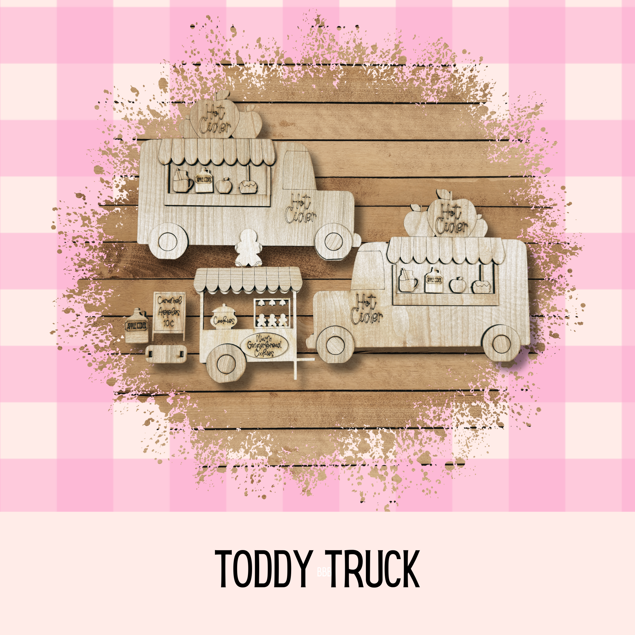 Toddy Truck & Cider Cart Set DoubleSided DIY Kit The Rust