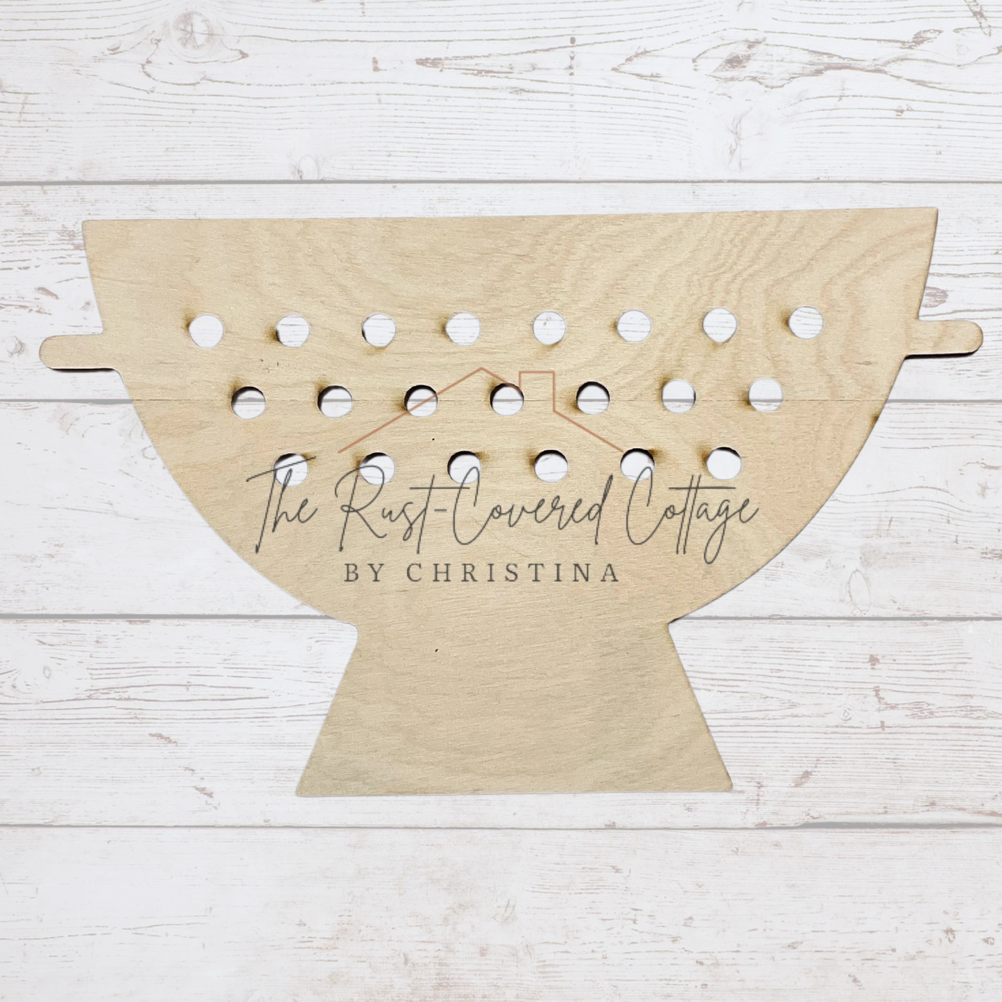 DIY Wooden Colander & Graters - Rustic Kitchen Decor Set (1/4'' Birch, 9'' Tall)
