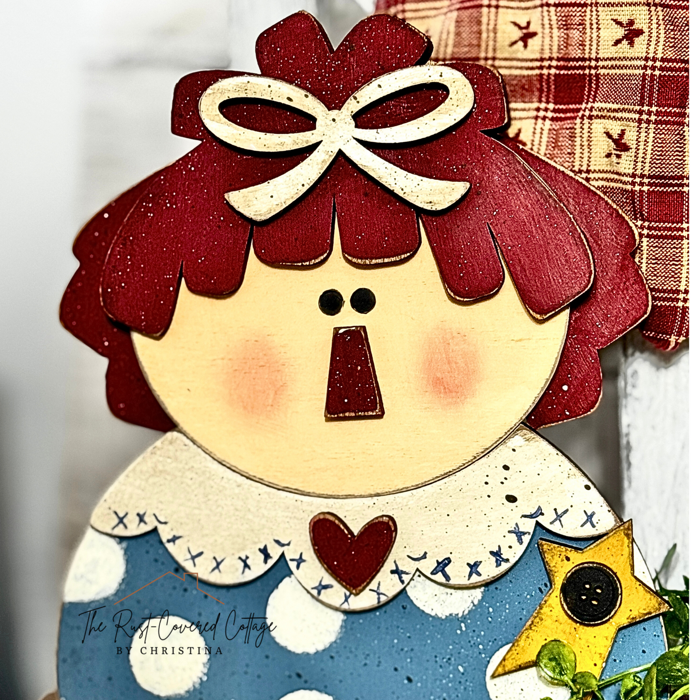 Raggedy Ann & Andy Shelf Sitters | Laser Cut 1/4" Birch | DIY Wood Kit