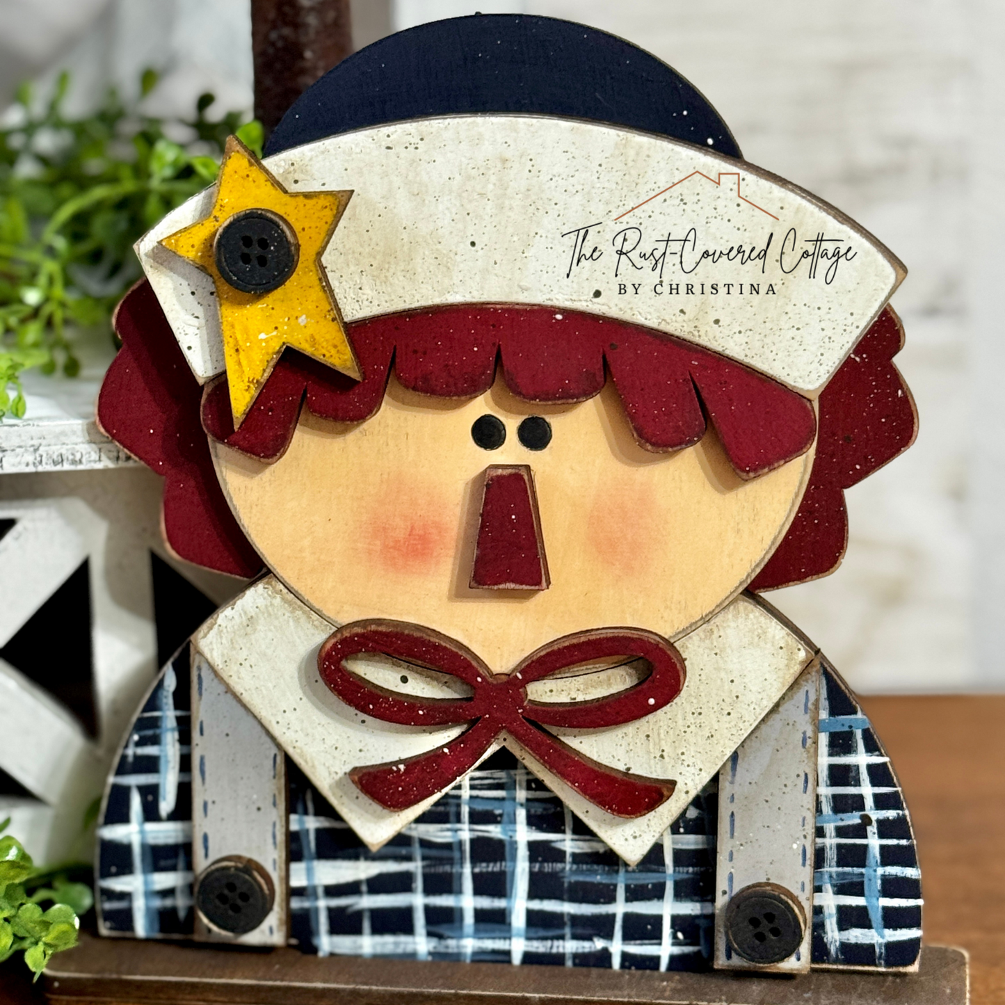 Raggedy Ann & Andy Shelf Sitters | Laser Cut 1/4" Birch | DIY Wood Kit