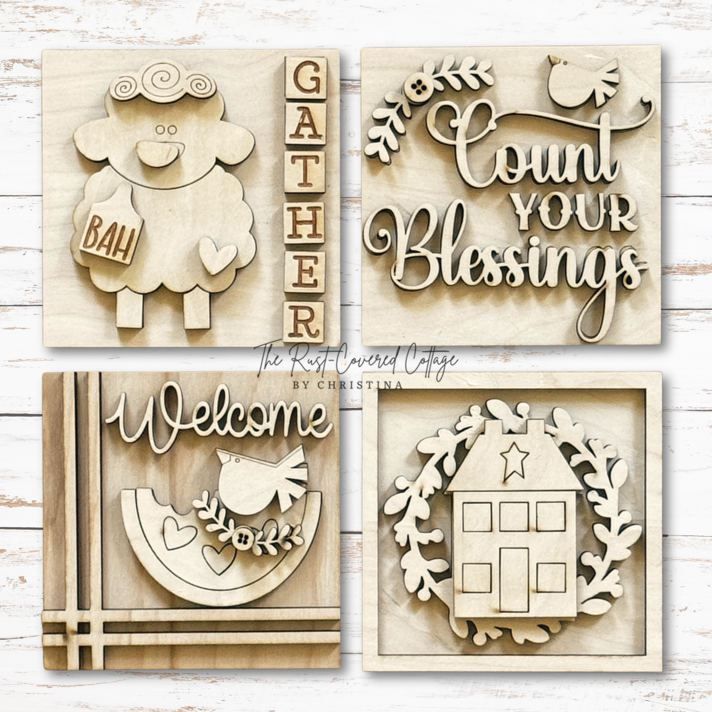 Count Your Blessings Mini Sign Set