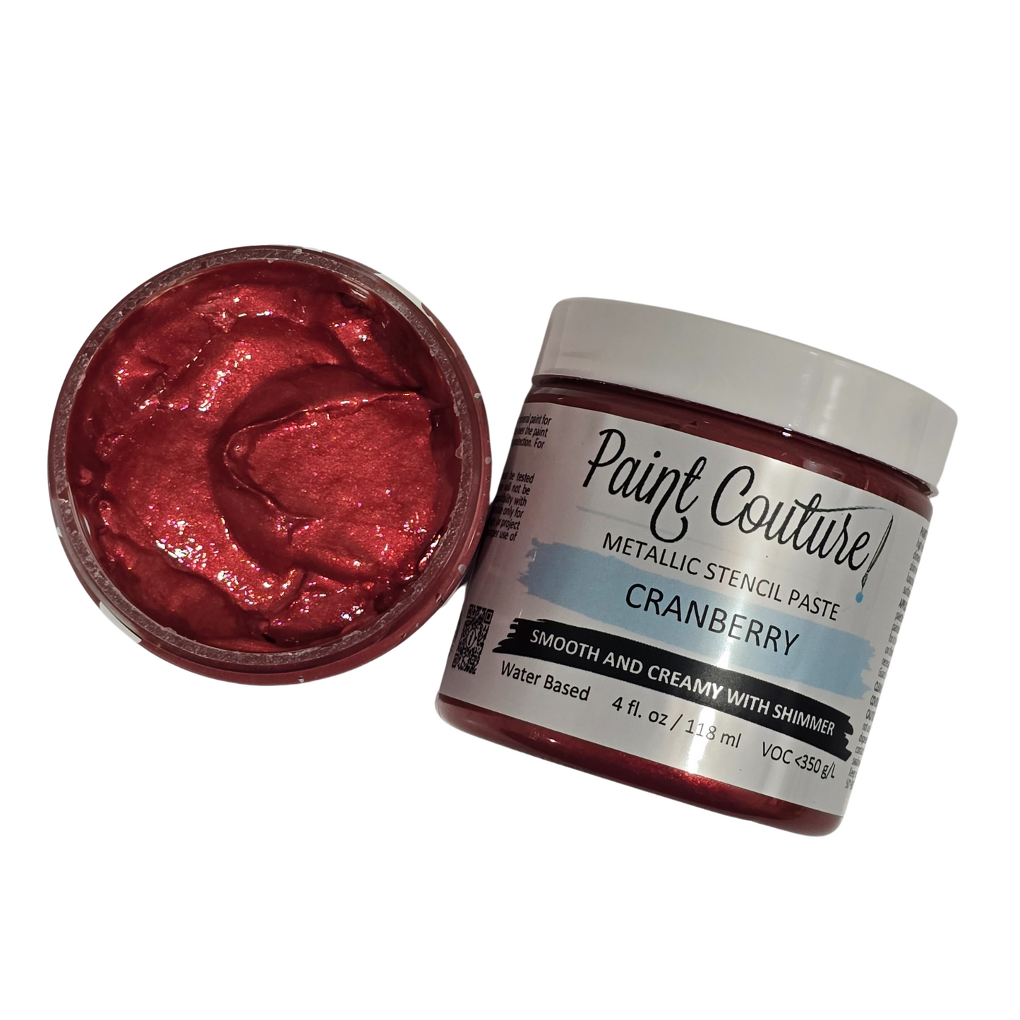 Cranberry Metallic Stencil Paste | Paint Couture