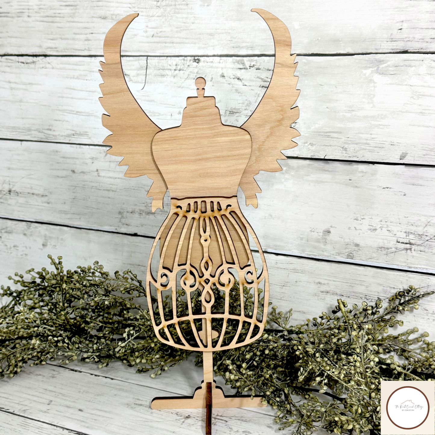 DIY Birch Wood Dress Form – 13” Laser Cut Craft Kit