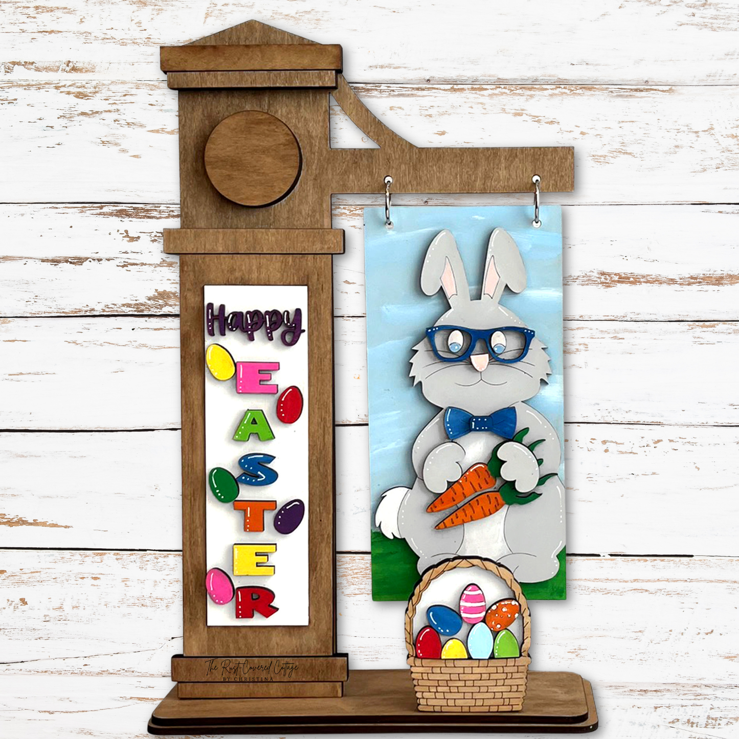 Happy Easter Standing Post Insert Wood Kit