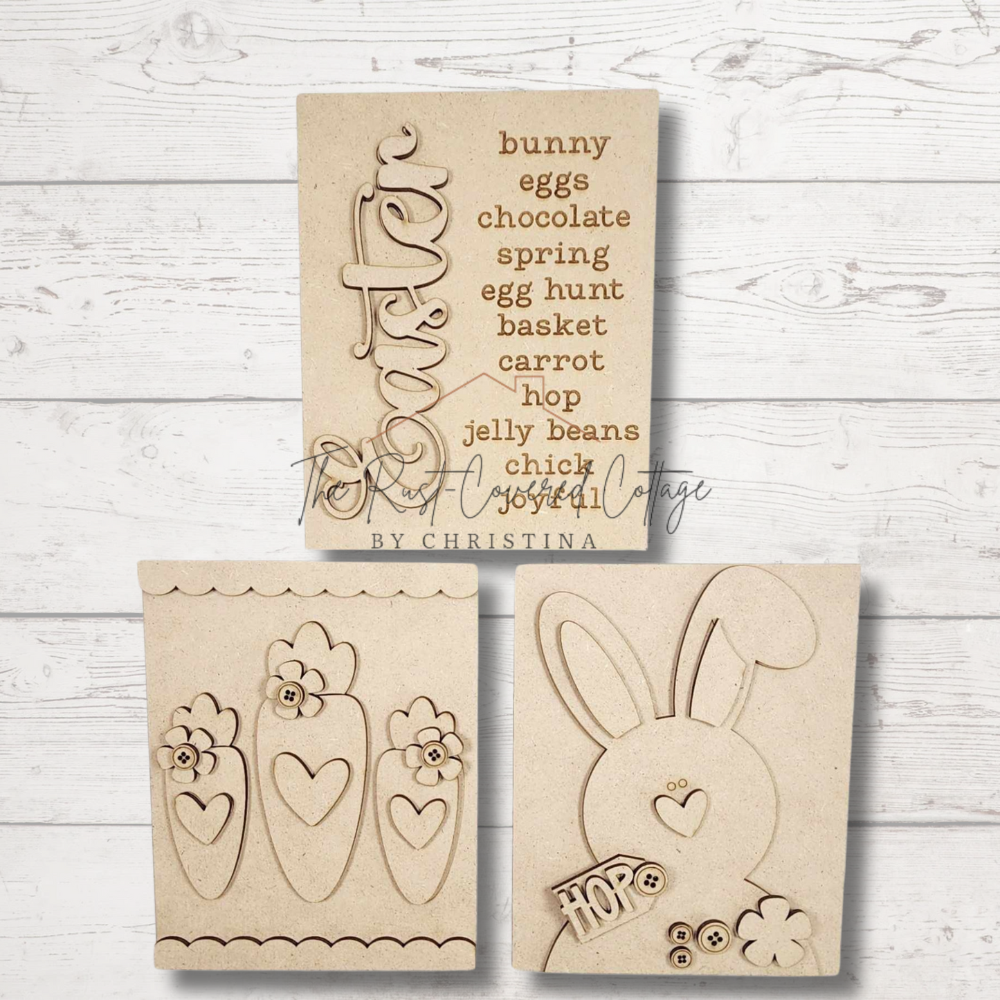 Easter Sign Trio | Unfinished DIY Wood Kit