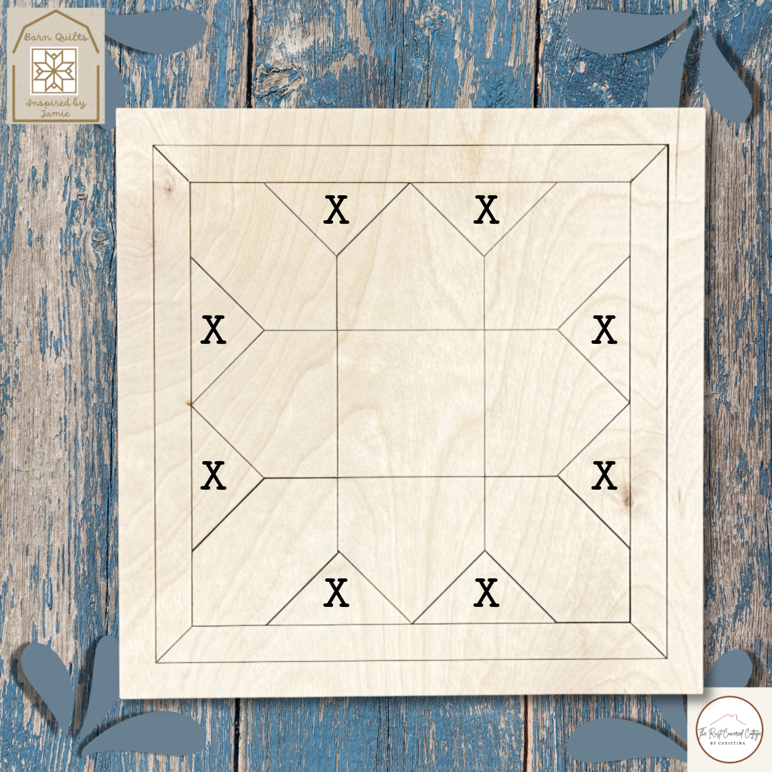 Prairie Flower Quilt Block- Barn Quilt DIY Wood Kit