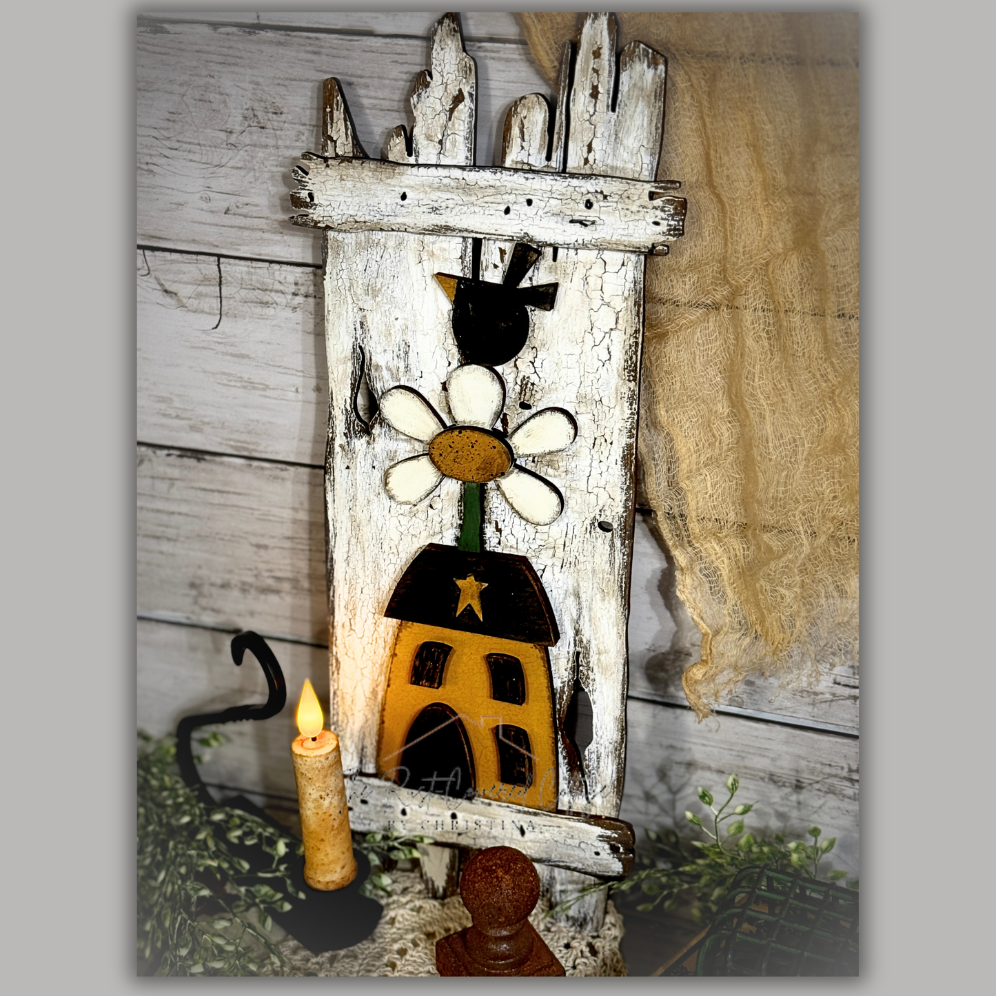 Primitive Fence | Saltbox House, Daisy & Crow DIY Wood Kit