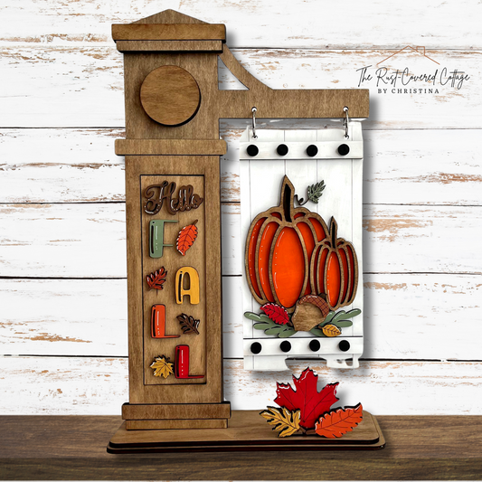 Fall Interchangeable Sign Insert | Unfinished DIY Kit for Standing Post Holder