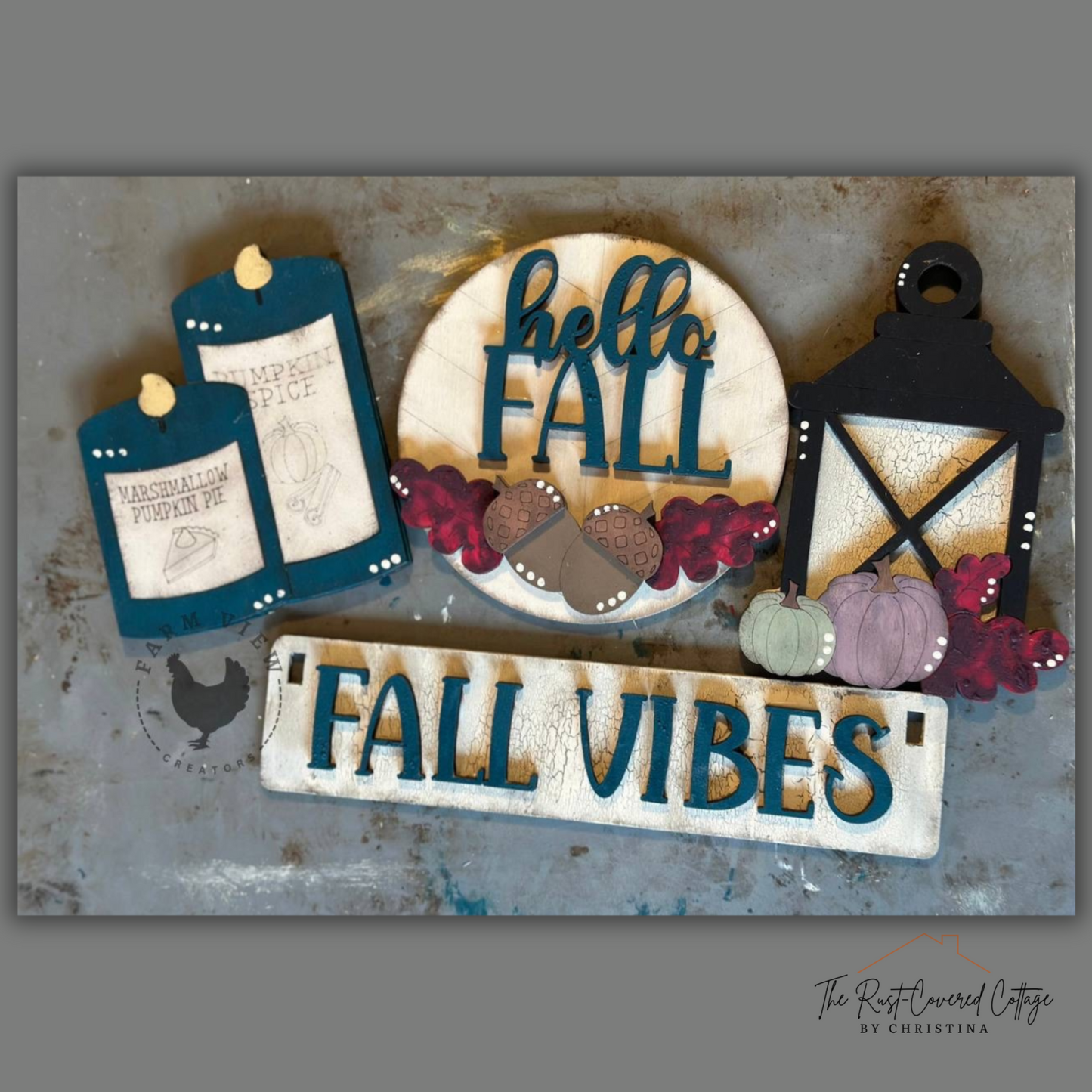 Fall Vibes Wagon Kit | Unfinished Laser Cut Fall Decor for Interchangeable Wagon