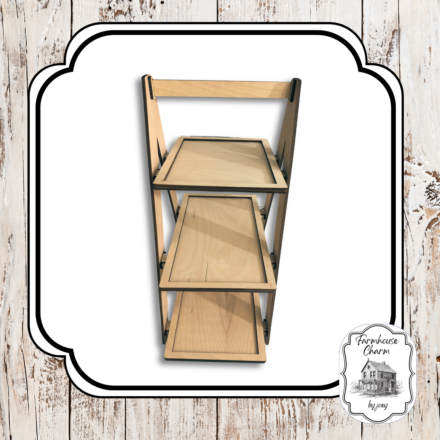 Farmhouse Ladder Shelf| DIY Wood Kit