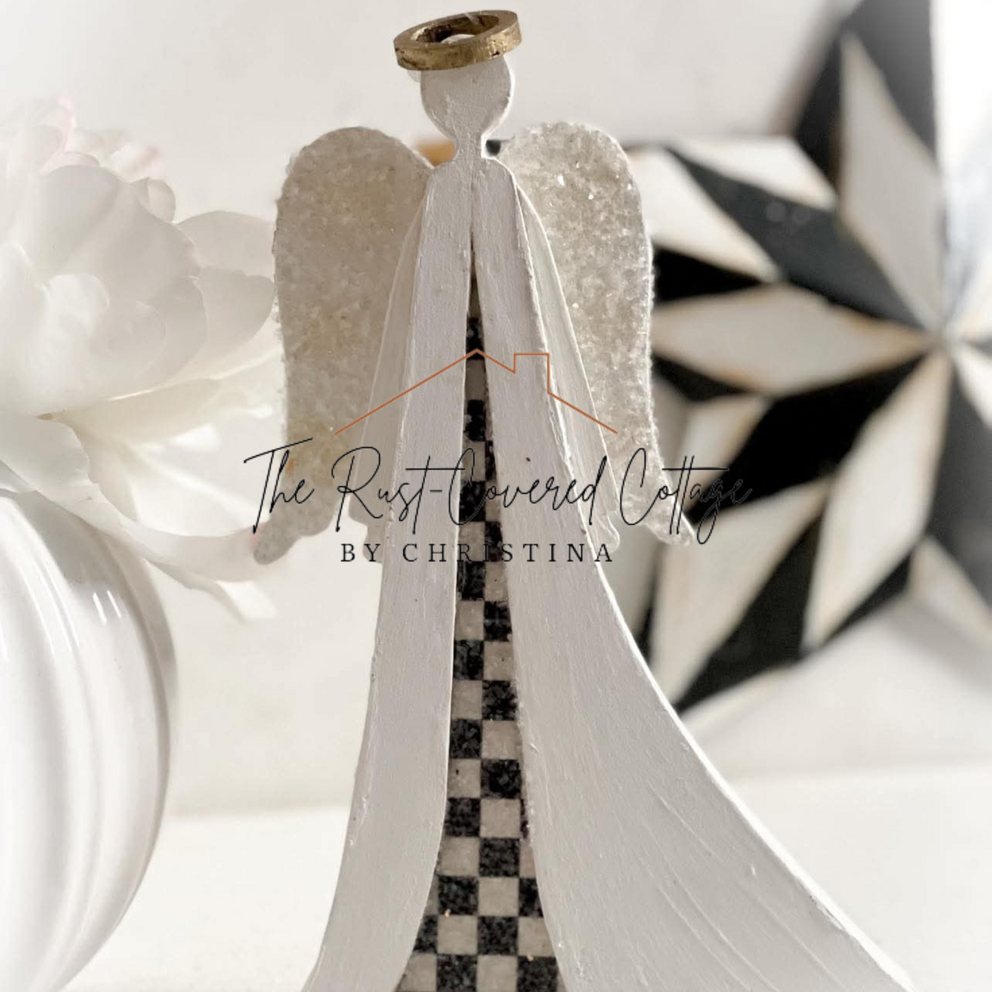 Christmas Angel DIY Wood Kit | 3-Layer Laser Cut Birch (8" x 5")