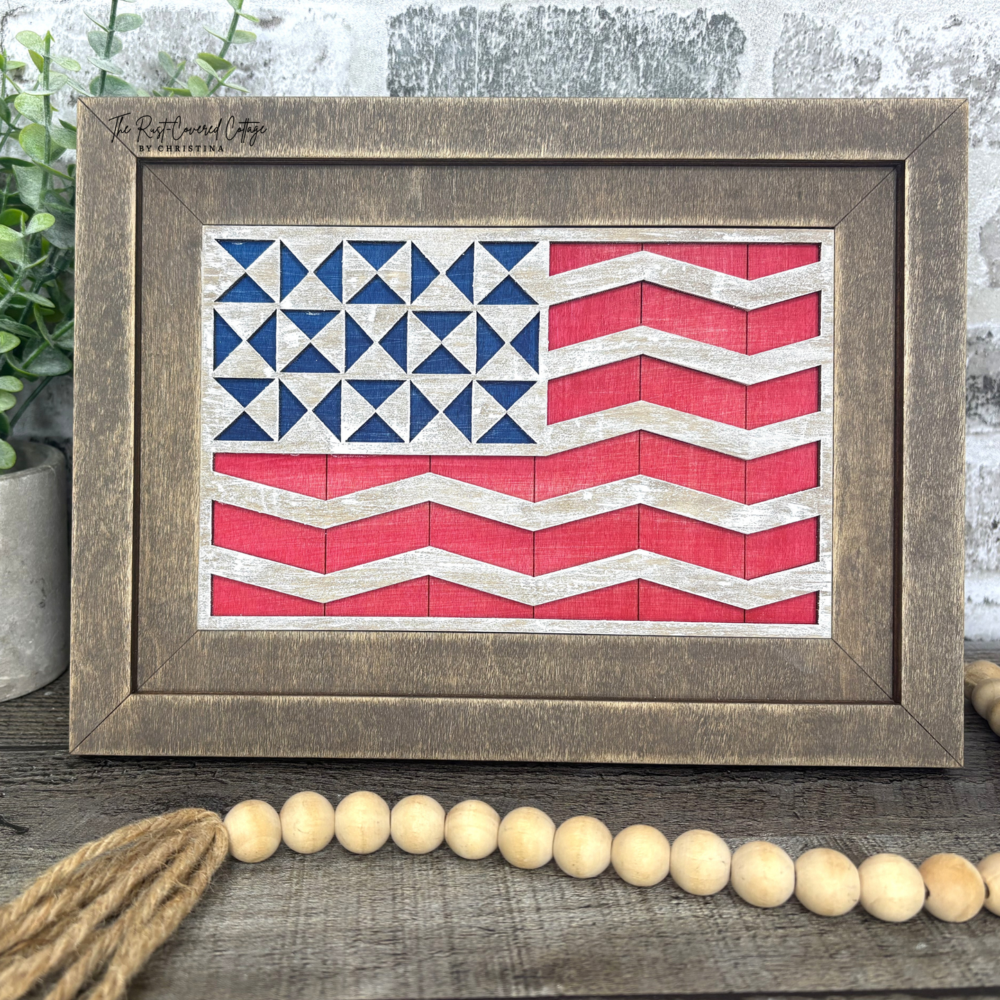 Flag Barn Quilt Insert