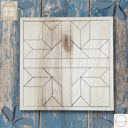 Four Corners Flower Quilt Block | Barn Quilts Inspired by Jamie