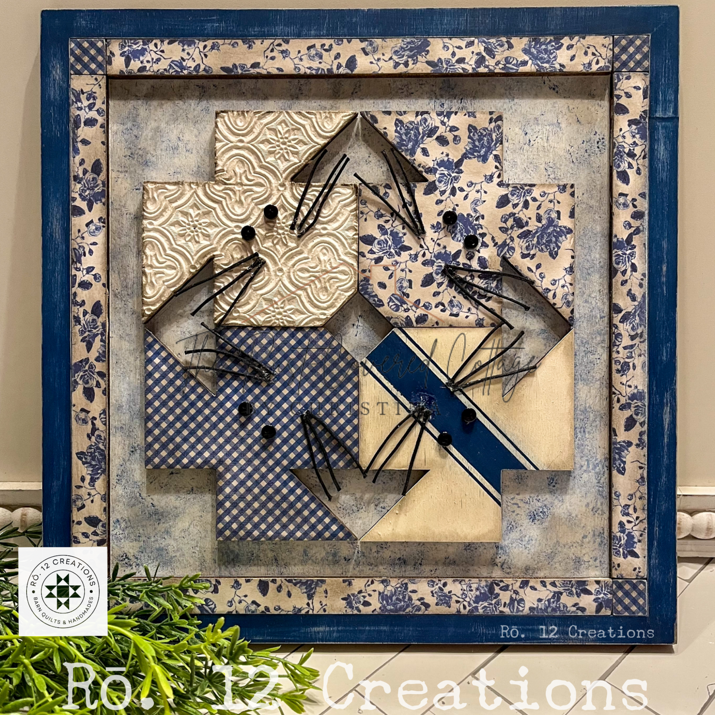 Four Bunnies Barn Quilt Block