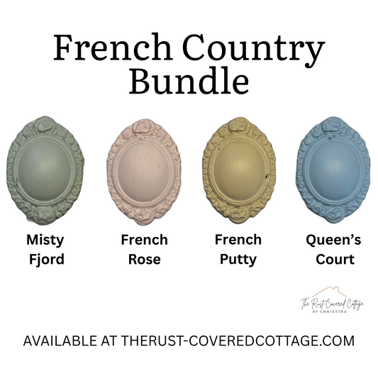 French Country Paint Bundle (4 Colors, 1 oz Jars) Chalk Style & Mineral Paint