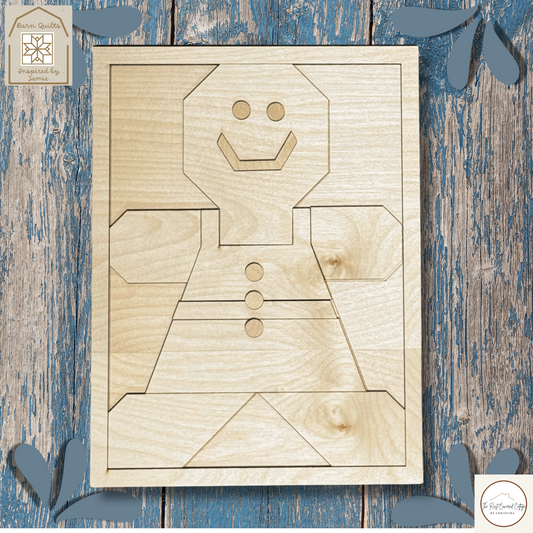 Gingerbread Girl | Laser Cut Wood Quilt Kit
