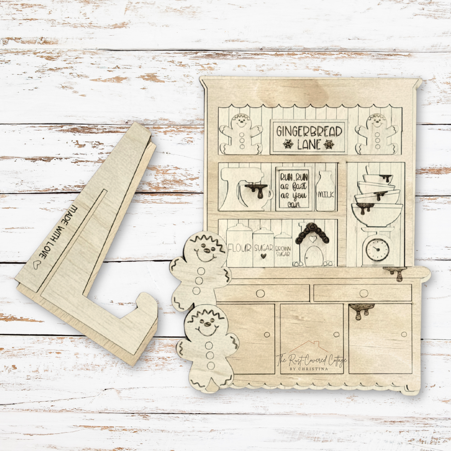 Gingerbread Hutch | Laser Cut 1/8" Plywood | Cottage Hutch Series