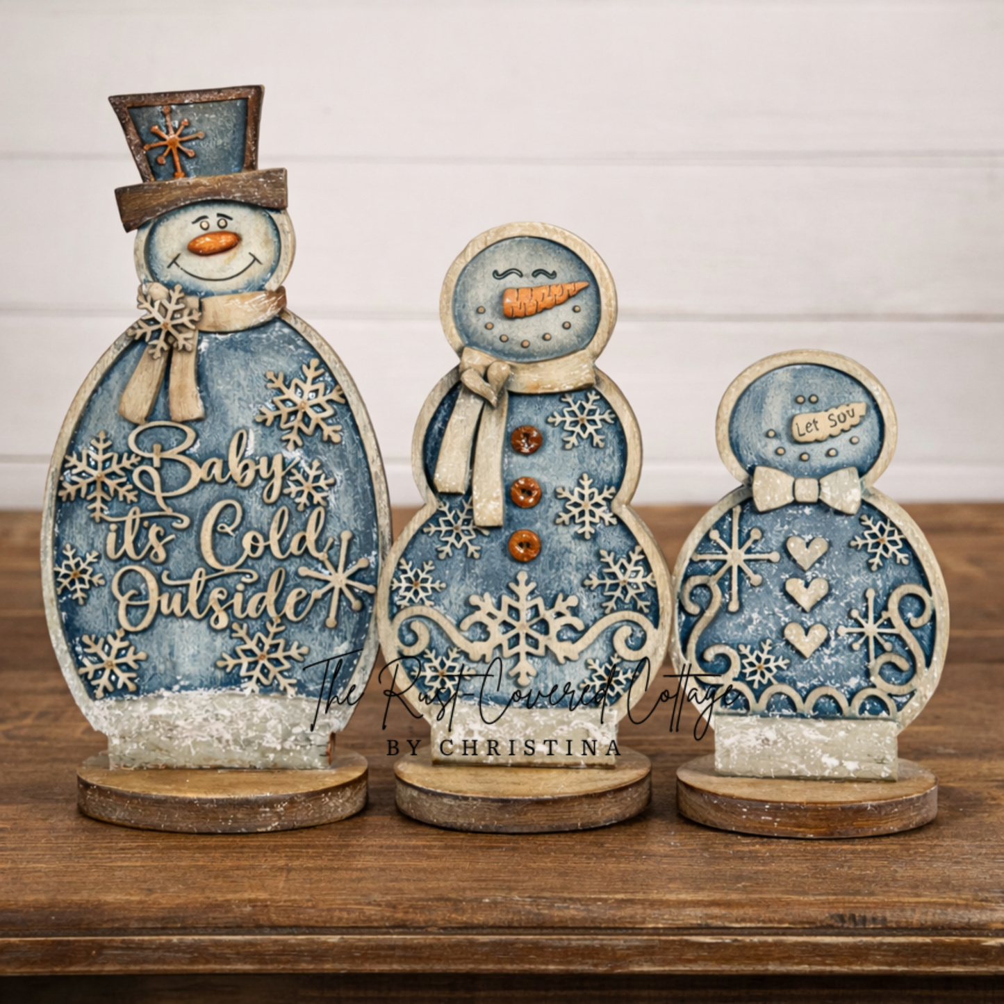 Gingerbread Snowman Family | DIY Wood Kit
