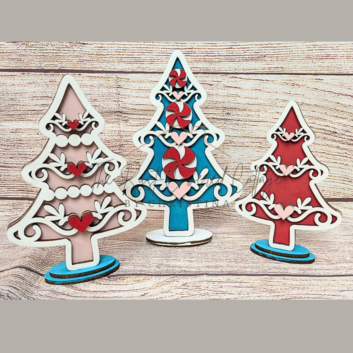 Gingerbread Trees Set | Laser Cut 1/4" Birch | Set of 3