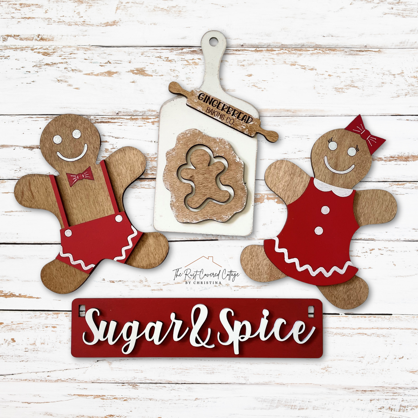 Gingerbread Insert for Interchangeable Wagon | Sugar & Spice Christmas Wood Kit