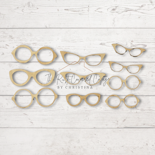 Glasses Set – 1/4" Birch Craft Bundle | Laser Cut | Wood