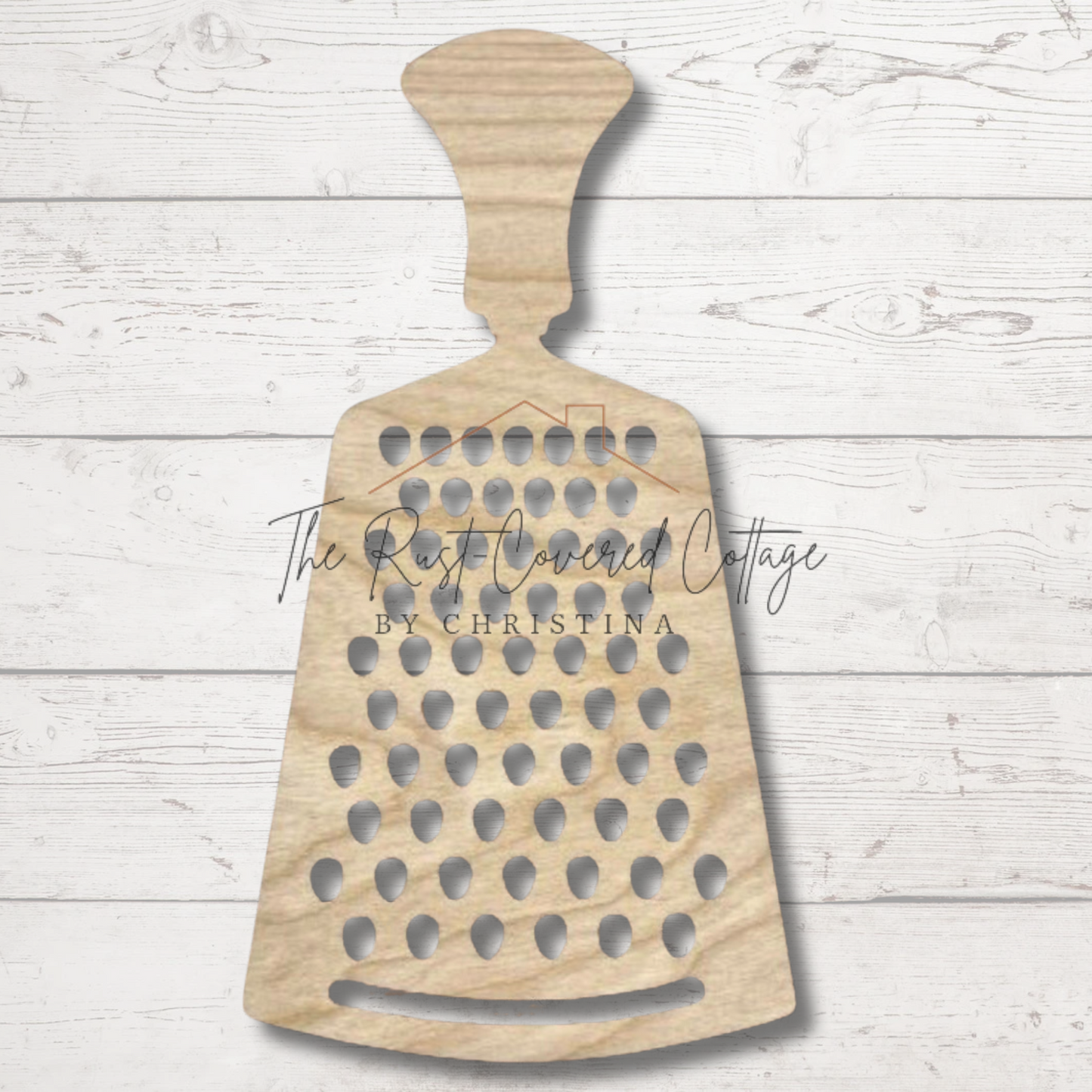 DIY Wooden Colander & Graters - Rustic Kitchen Decor Set (1/4'' Birch, 9'' Tall)