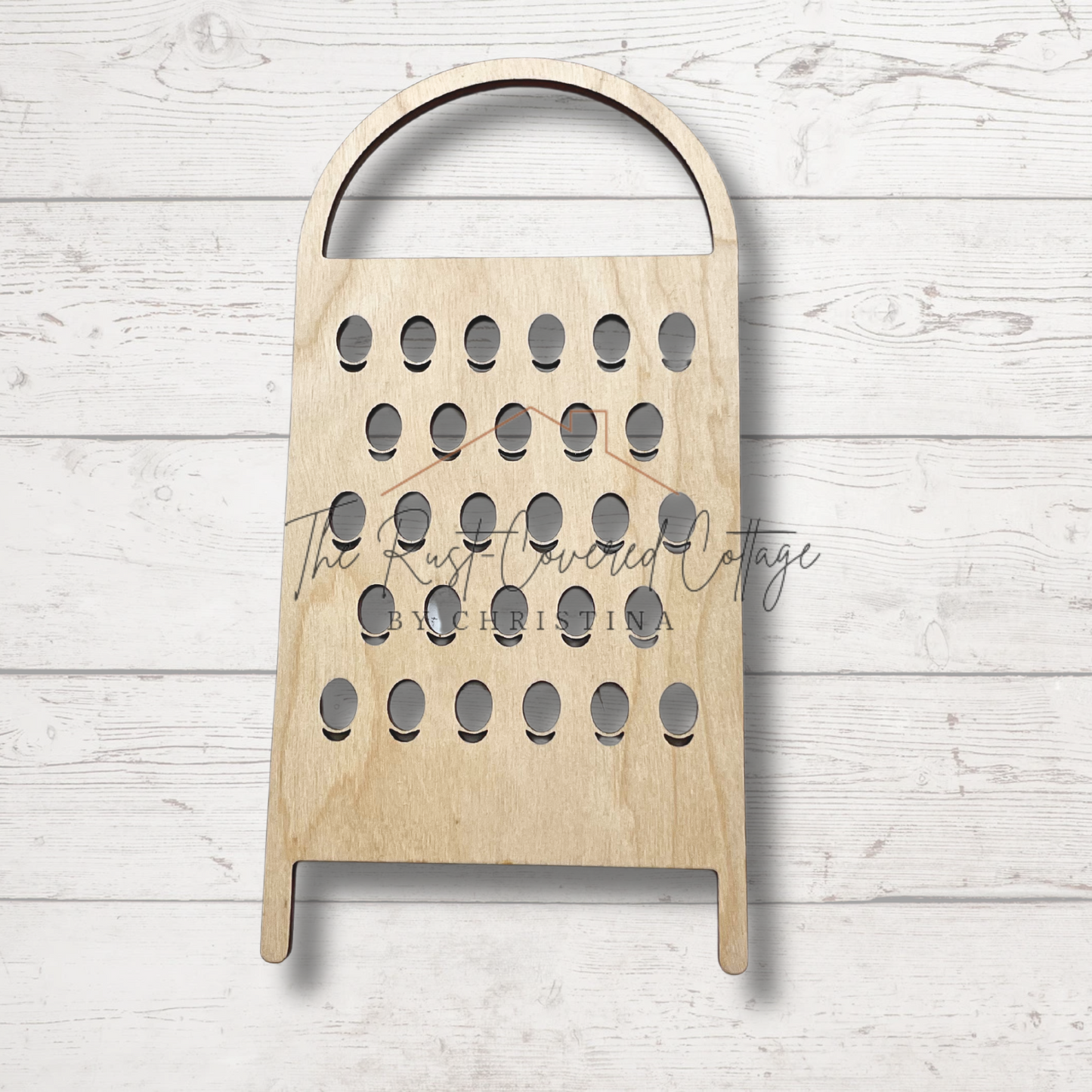 DIY Wooden Colander & Graters - Rustic Kitchen Decor Set (1/4'' Birch, 9'' Tall)