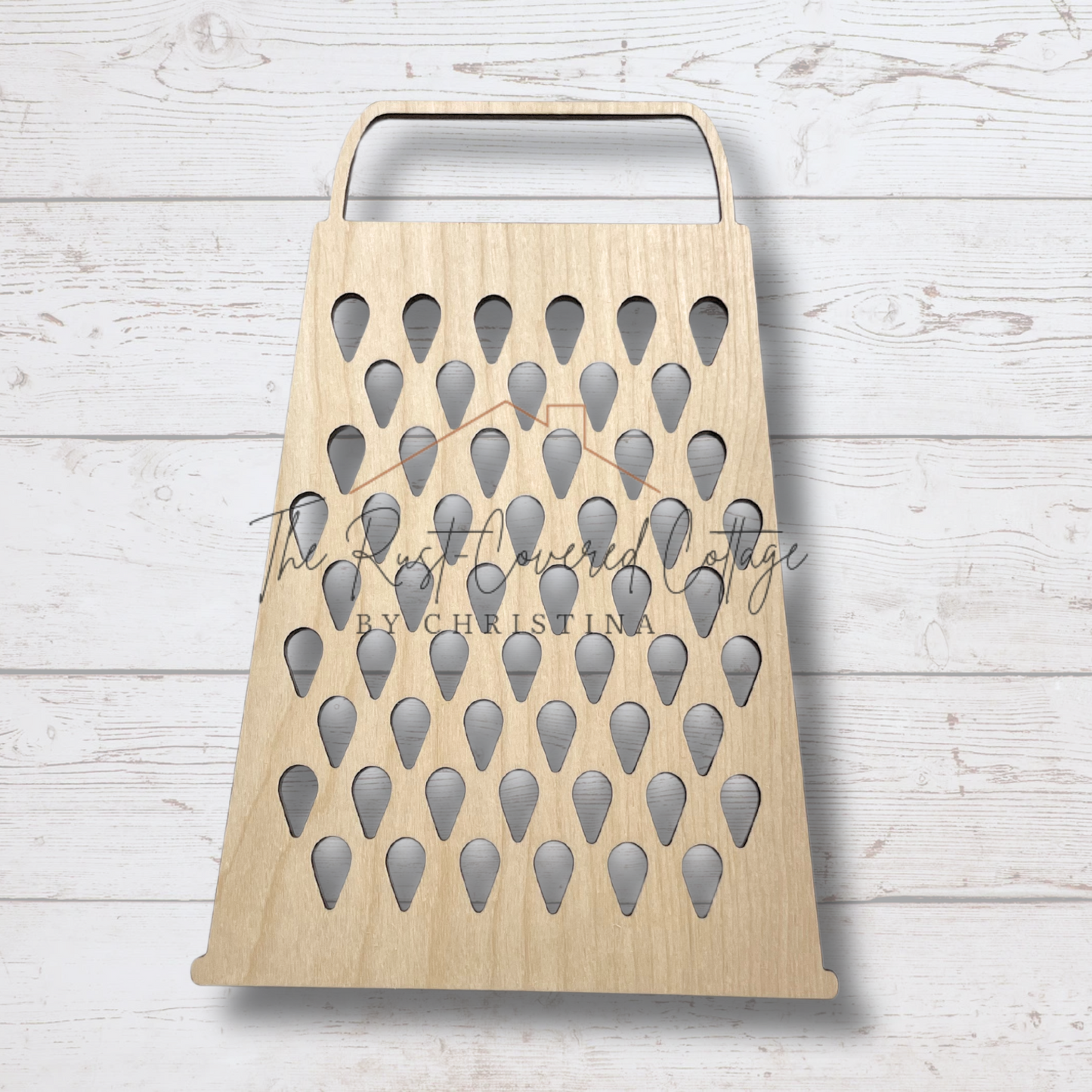 DIY Wooden Colander & Graters - Rustic Kitchen Decor Set (1/4'' Birch, 9'' Tall)